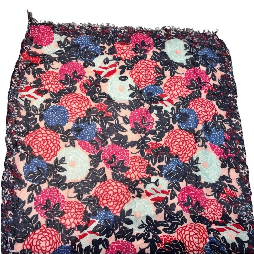 Boutique Vibrant Floral Print Scarf [76” x 25”] - Picture 3 of 5